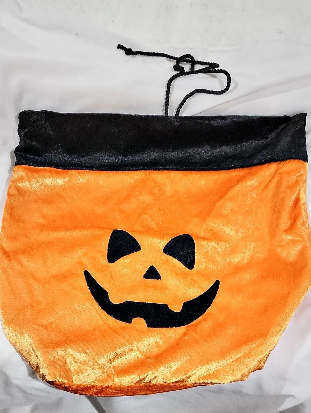 Popcornopolis Kids Pumpkin Halloween Favor Bag Orange & Black Trick Or Treat